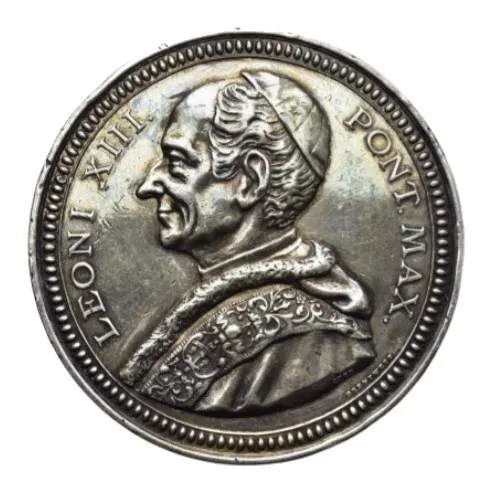 Lev XIII., medaile, 1887 Papežský stát, Velmi raritní!