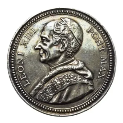 Lev XIII., medaile, 1887 Papežský stát, Velmi raritní!