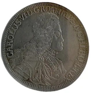 Karel VI., tolar, 1717/8 Hall, MS61