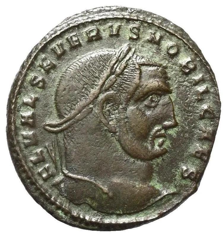 Severus II., 306 - 307, follis, Ch VF