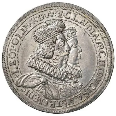 Leopold V. Tyrolský, 2 tolar, cca 1626 Hall