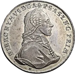 Hieronymus Collerdo, 1772-1803, tolar, 1777 Salcburk, MS62