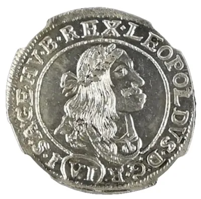 Leopold I., 6 krejcar, 1674 Kremnica, MS64