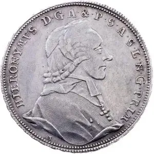 Hieronymus Collerdo, 1772-1803, 1/2 tolar, 1782 Salcburk