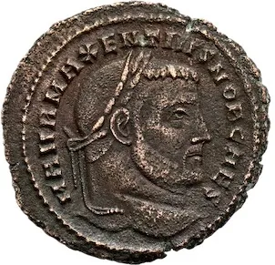 Maxentius, 307-312, follis, XF