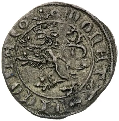 Itálie (Aquilea), Mikolláš Lucemburský, 1350-1358, denár, AU53
