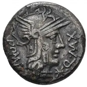 Q. Fabius Maximus, 127 BC, denár